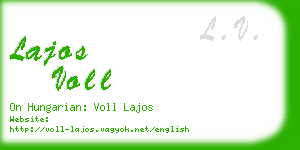 lajos voll business card